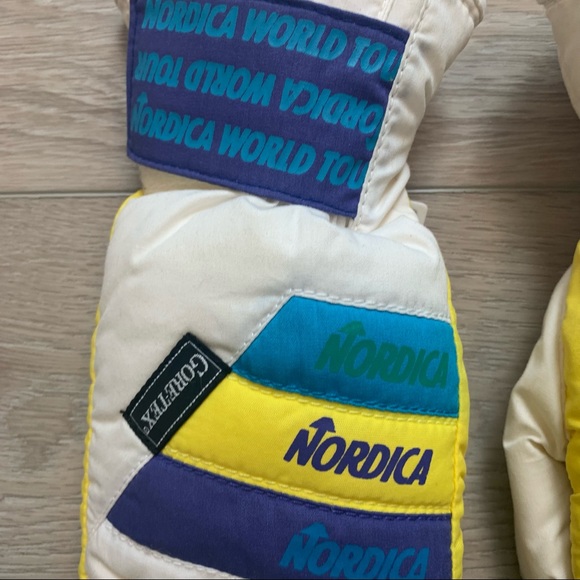 Vintage Nordica Goretex leather winter gloves size small - Picture 2 of 7